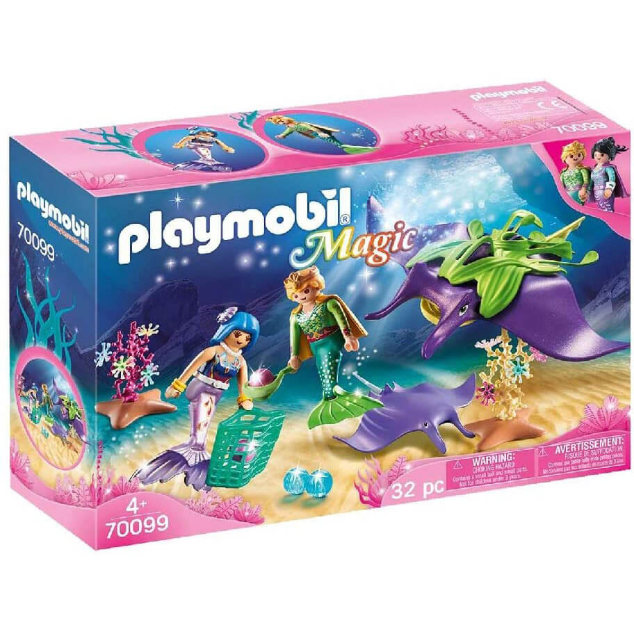 PLAYMOBIL Magical Mermaids Pearl Collectors with Manta Ray (70099)