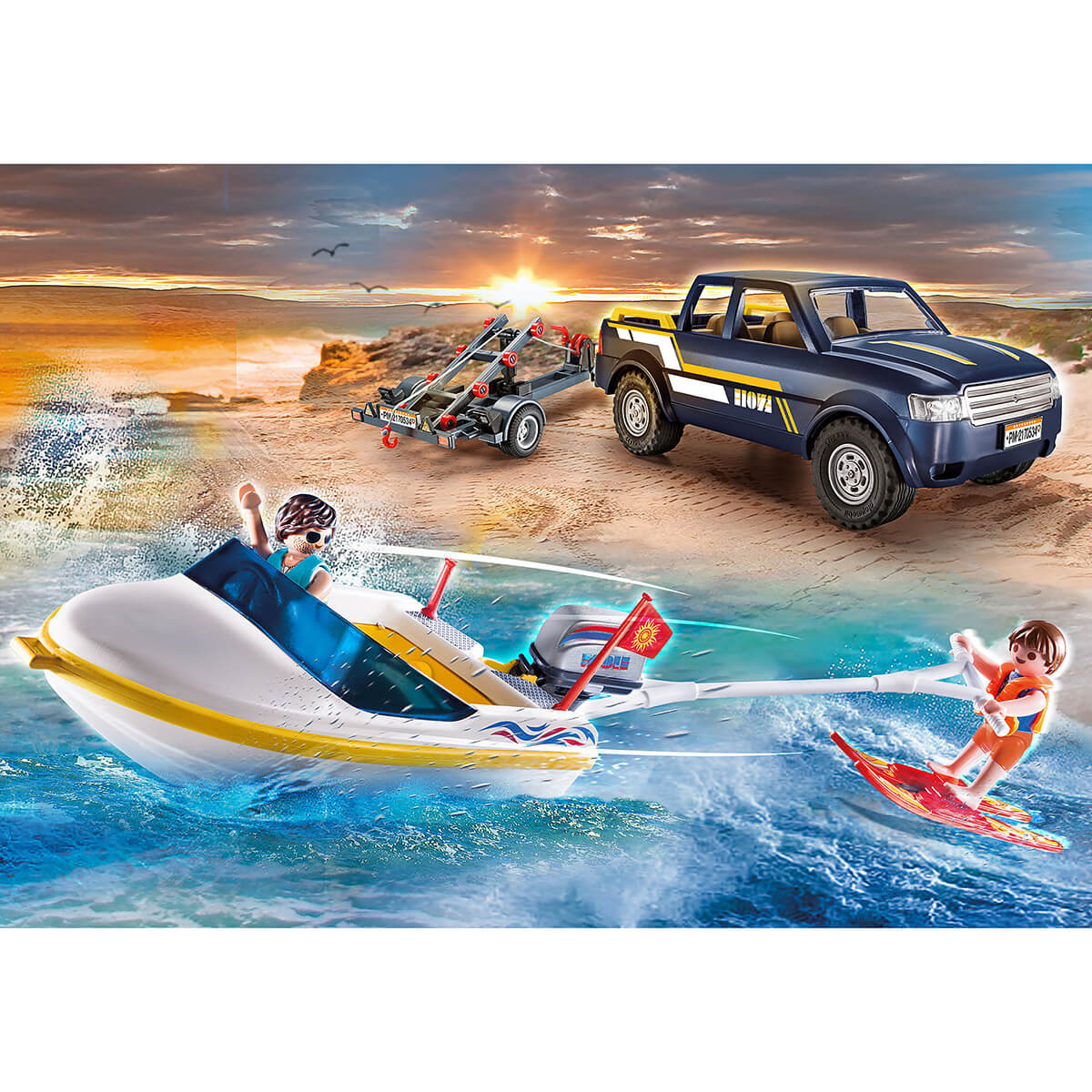 PLAYMOBIL Pick-Up with Speedboat (70534)