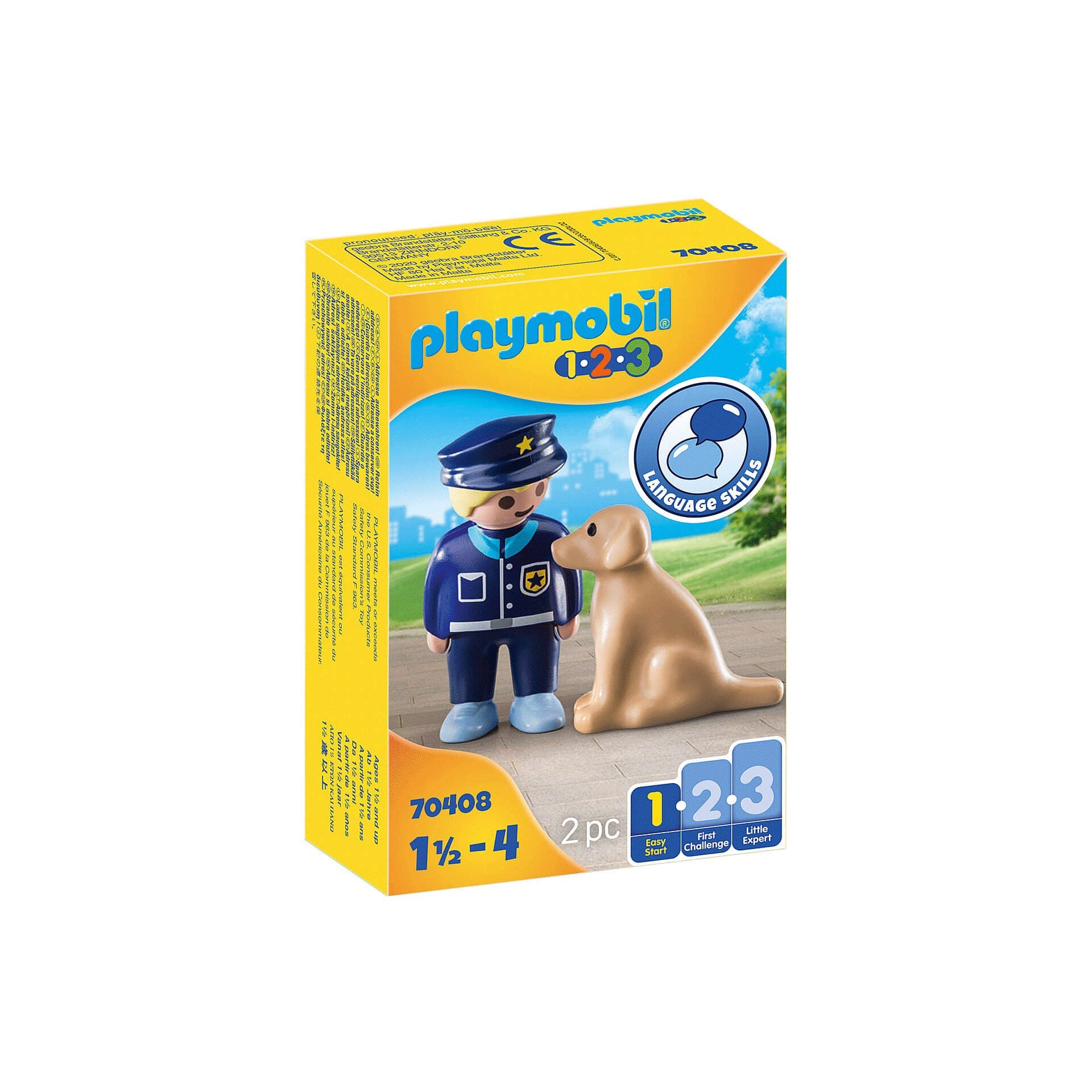 PLAYMOBIL PLAYMOBIL 1.2.3 Police Officer with Dog (70408)