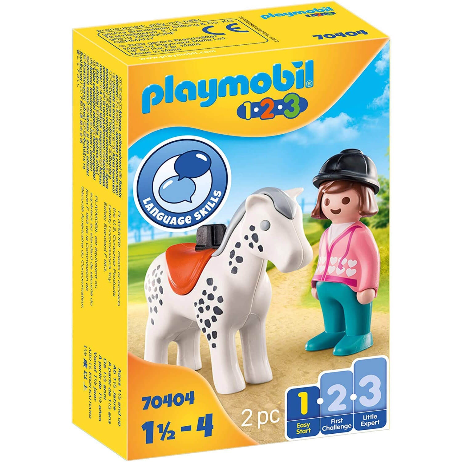 PLAYMOBIL PLAYMOBIL 1.2.3 Rider with Horse (70404)