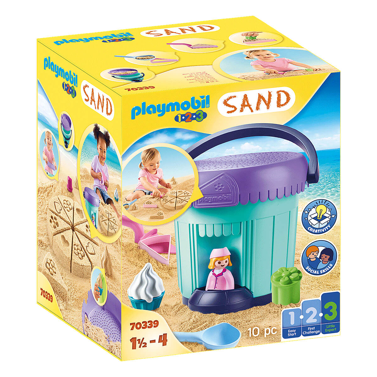 PLAYMOBIL PLAYMOBIL 1.2.3 SAND Bakery Sand Bucket (70339)
