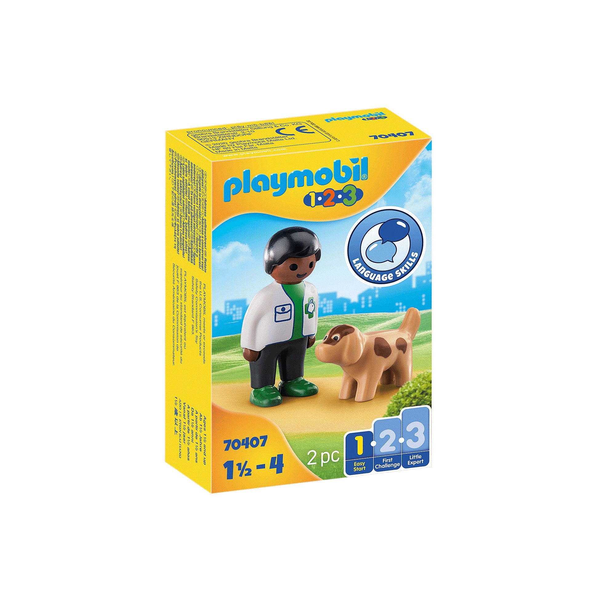 PLAYMOBIL PLAYMOBIL 1.2.3 Vet with Dog (70407)