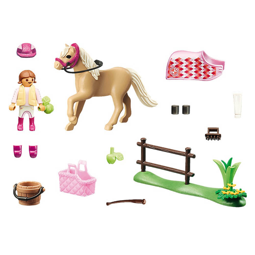 PLAYMOBIL (T3122) FARM & EQUESTRIAN CENTER - Dark Brown Pony with Saddle