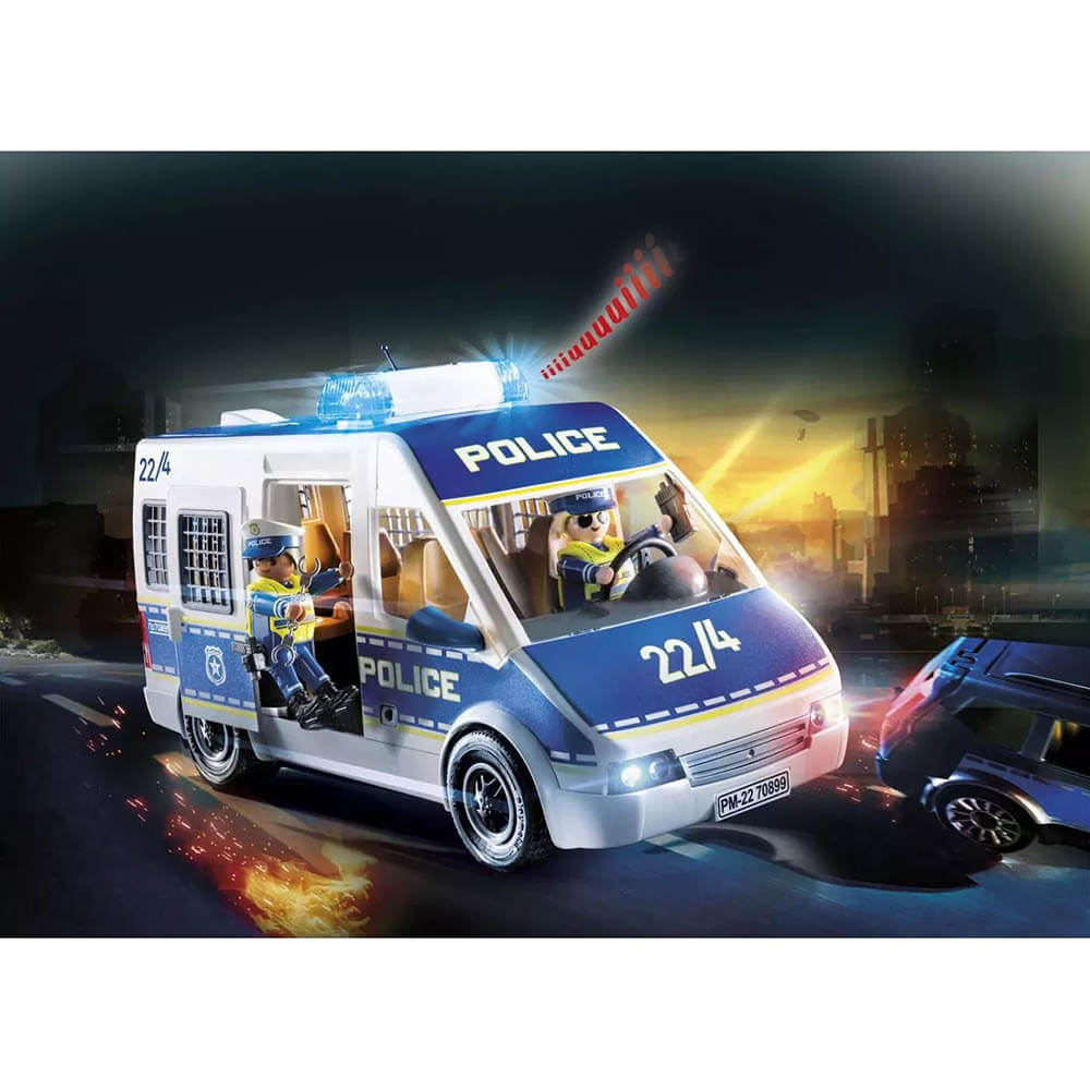 Playmobil Promo Pack Police Van with Lights and Sound Playset (70899)
