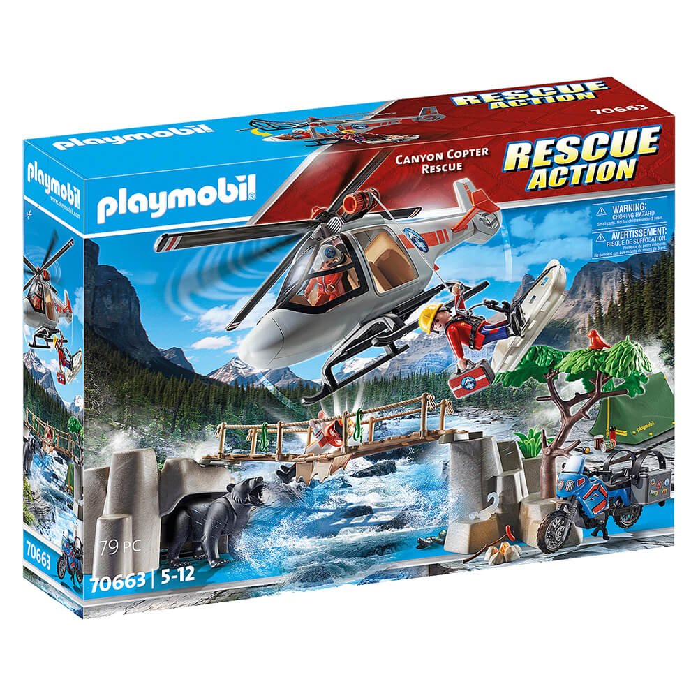 PLAYMOBIL Rescue Action Canyon Copter Rescue (70663)