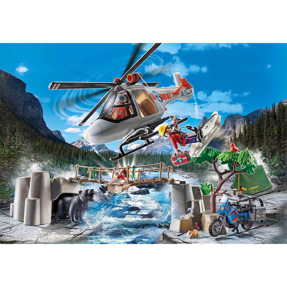 PLAYMOBIL Rescue Action Canyon Copter Rescue (70663)