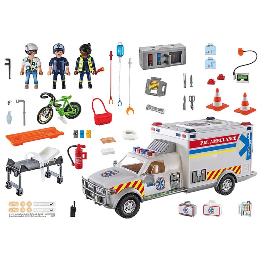 Playmobil Rescue Vehicles Ambulance with Lights and Sound (70936)