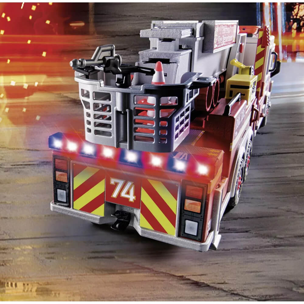 Playmobil Rescue Vehicles Fire Engine with Tower Ladder Playset (70935)