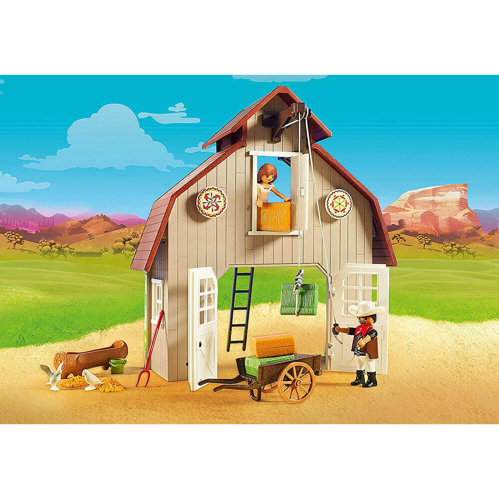 PLAYMOBIL Spirit Riding Free Barn with Lucky, Pru & Abigail (70118)