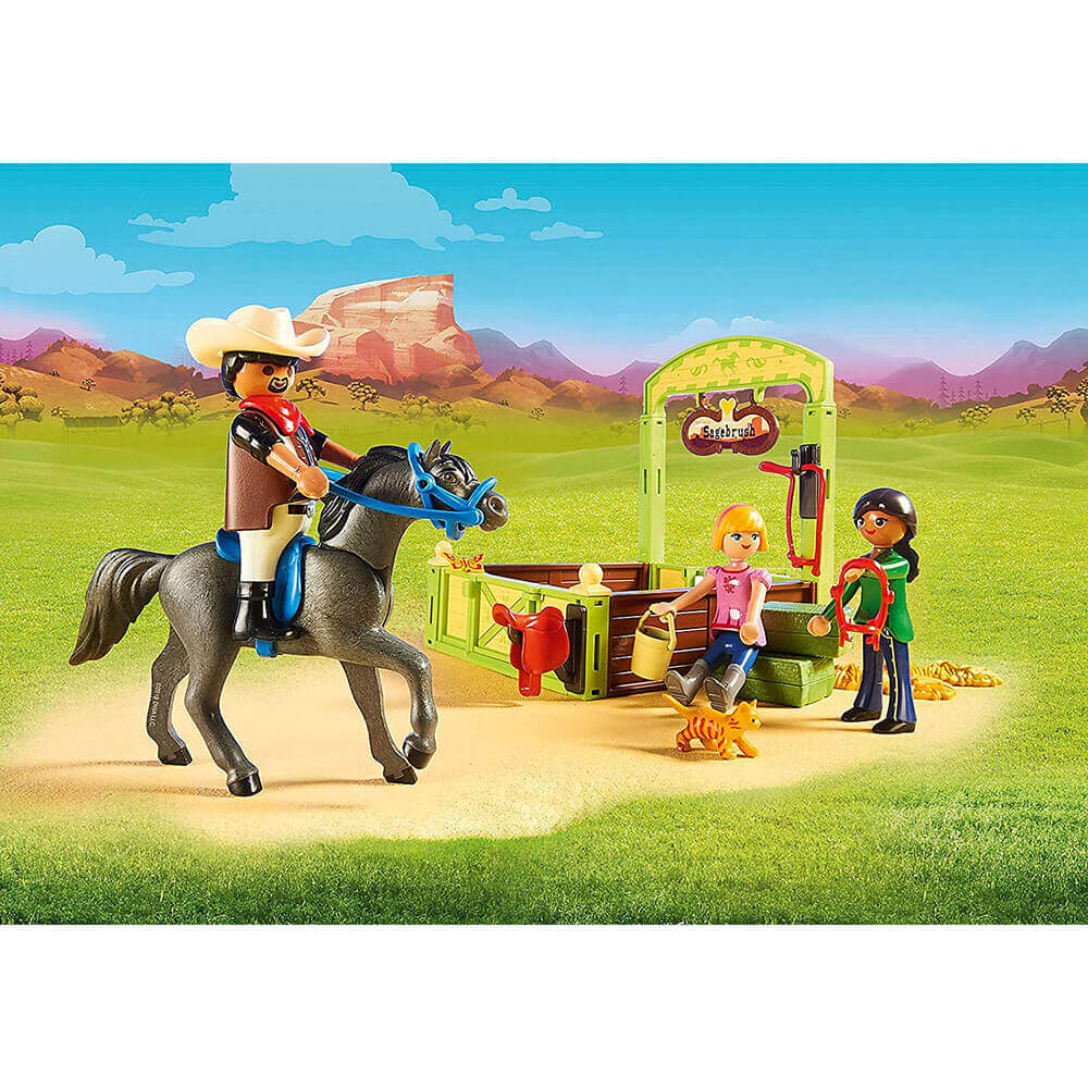 PLAYMOBIL Spirit Riding Free Lucky & Spirit with Horse Stall Doll Playset 
