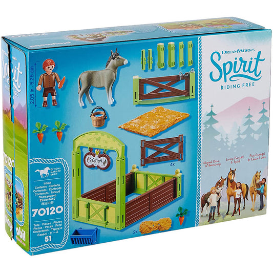 Playmobil Spirit Riding Free Snips & Señor Carrots with Horse Stall