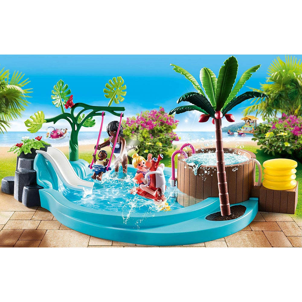 Playmobil Water Park Children's Pool with Slide Playset (70611)