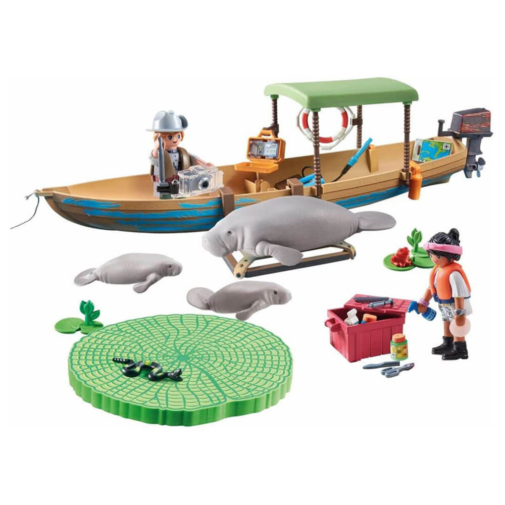 Playmobil Wiltopia Boat Trip to the Manatees Playset (71010)