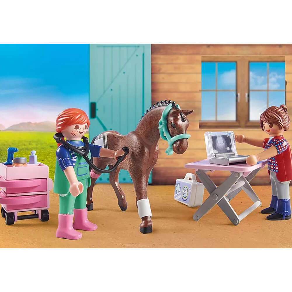 PLAYMOBIL World of Horses Horse Veterinarian Playset (71241)