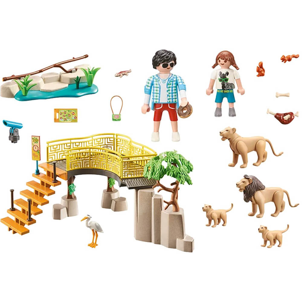 PLAYMOBIL Zoo Promo Packs Outdoor Lion Enclosure Playset (71192)