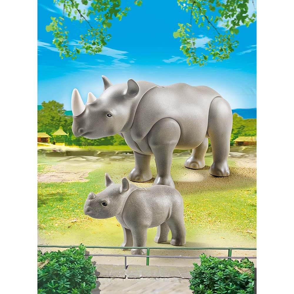 PLAYMOBIL Zoo Rhino w/Baby (6638)