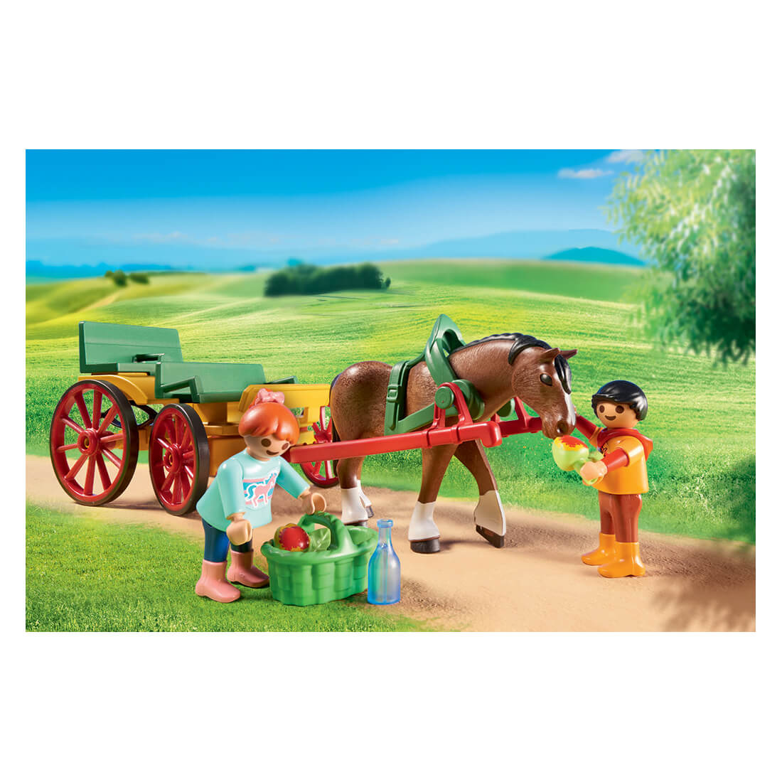 PLAYMOBIL Horse Farm Horse-Drawn Wagon (6932)