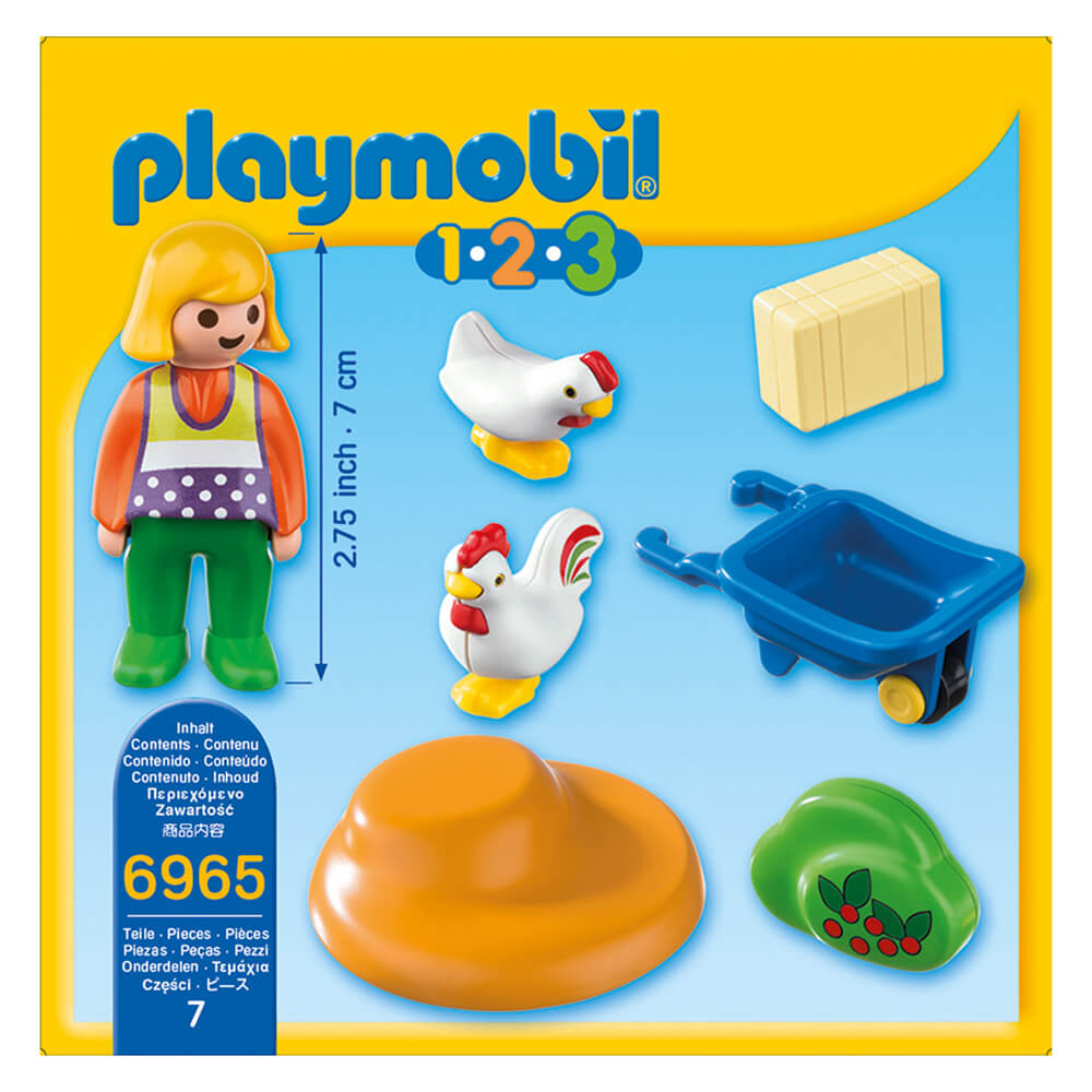 PLAYMOBIL 1.2.3 - Farmer's Wife with Hens