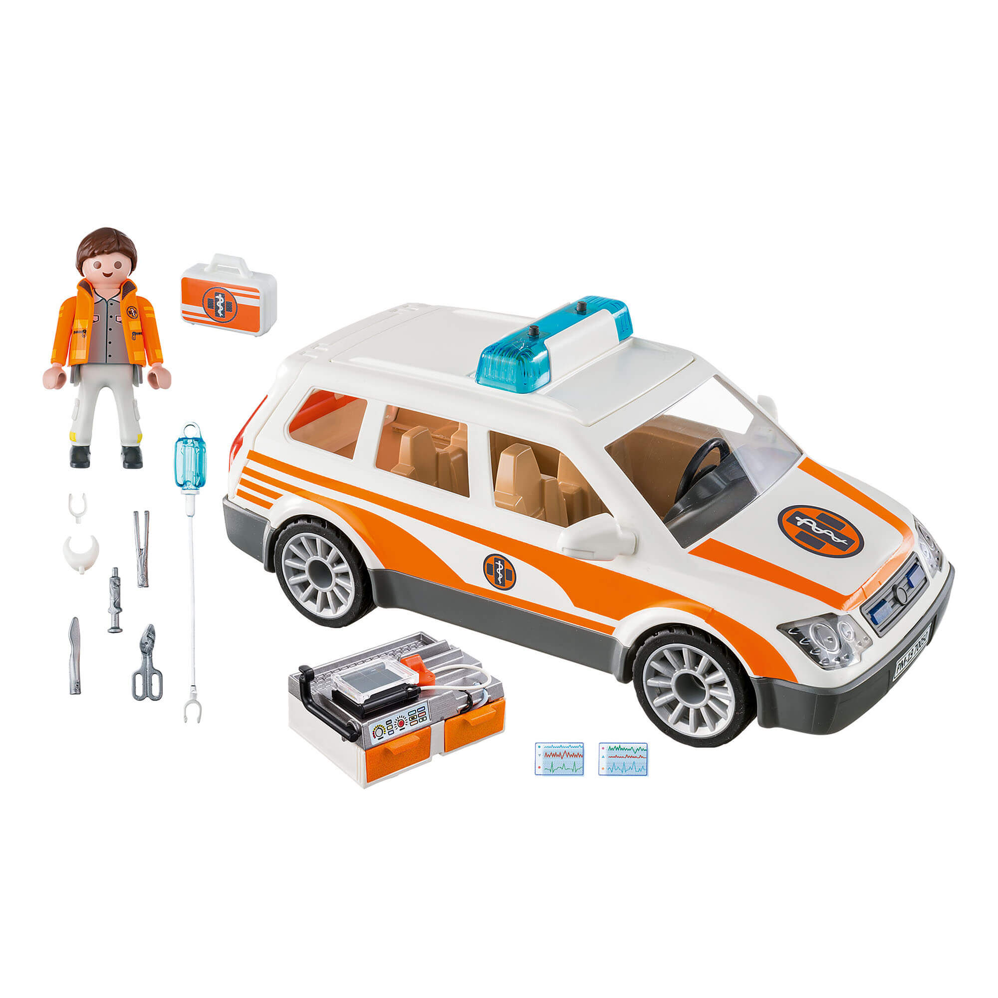 PLAYMOBIL Rescue 911 Emergency Car with Siren (70050)