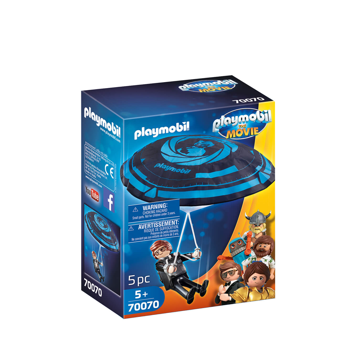 PLAYMOBIL: THE MOVIE Rex Dasher with Parachute (70070)