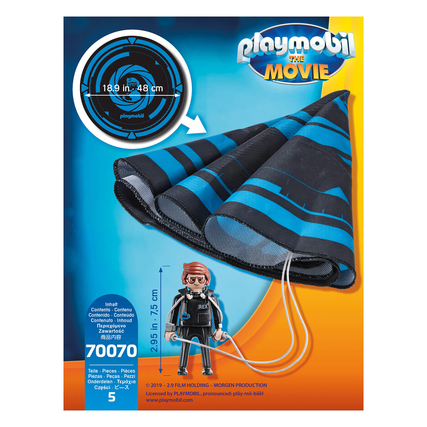 PLAYMOBIL: THE MOVIE Rex Dasher with Parachute (70070)
