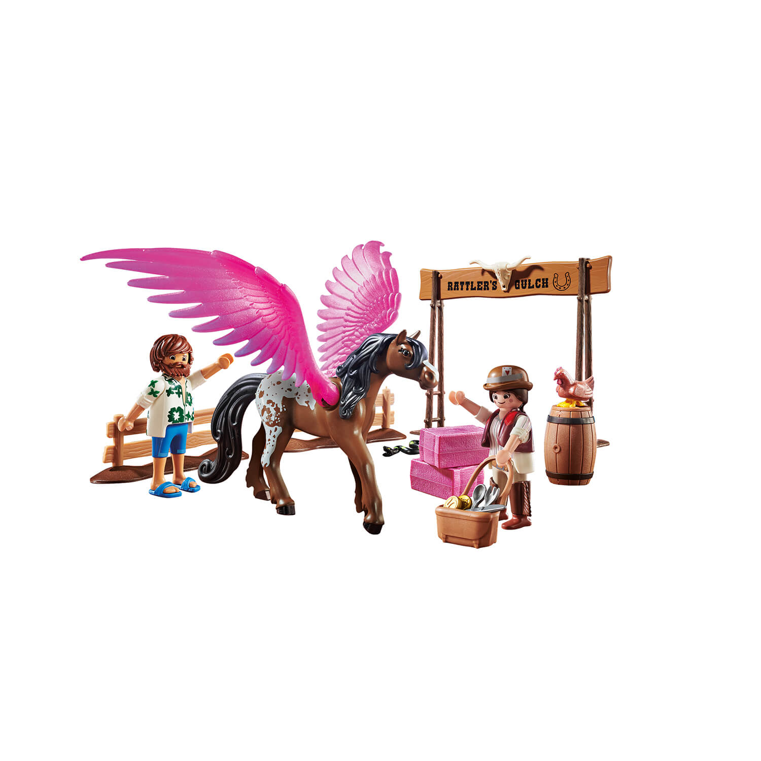 PLAYMOBIL: THE MOVIE Marla and Del with Flying Horse (70074)