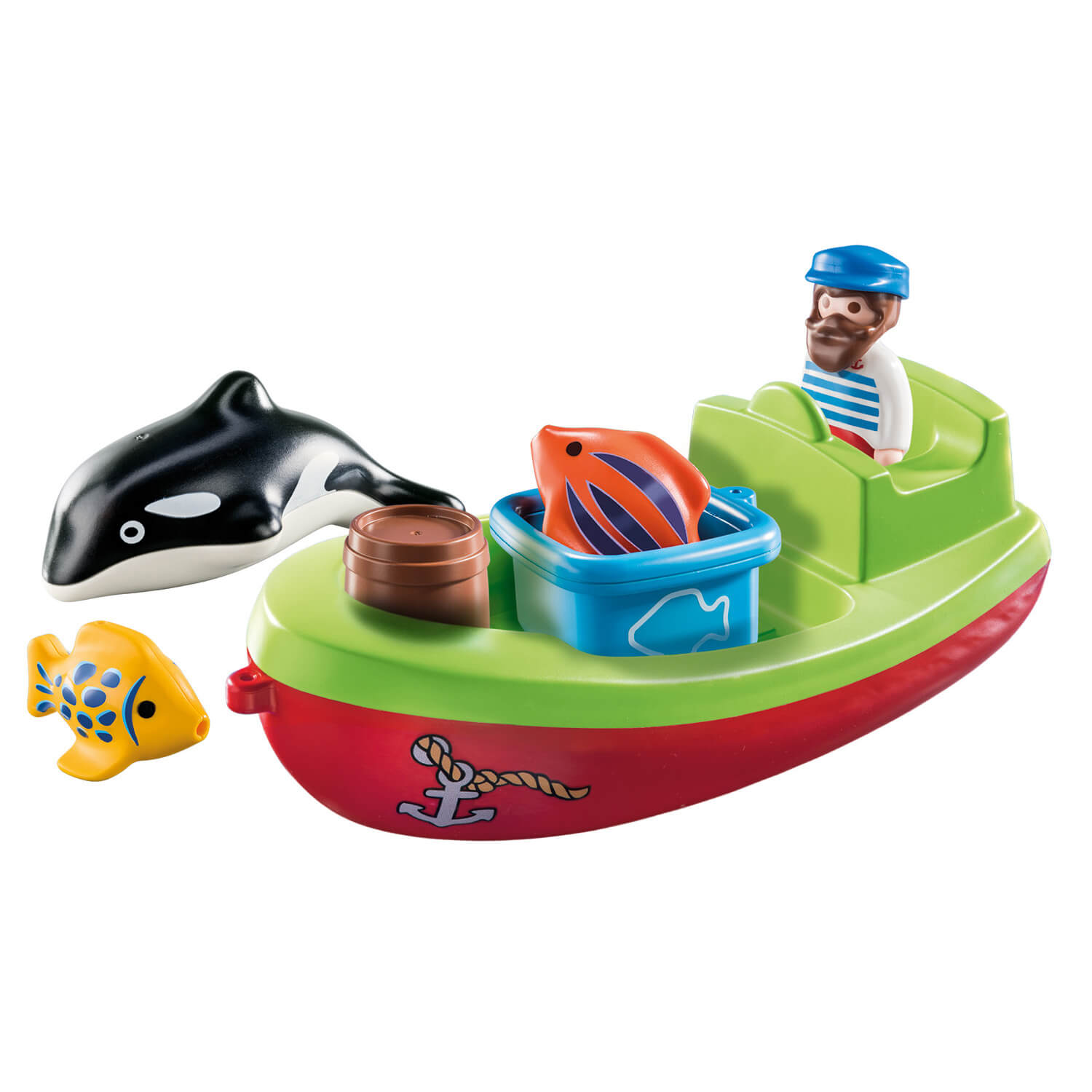 PLAYMOBIL 1.2.3 Fisherman with Boat (70183)