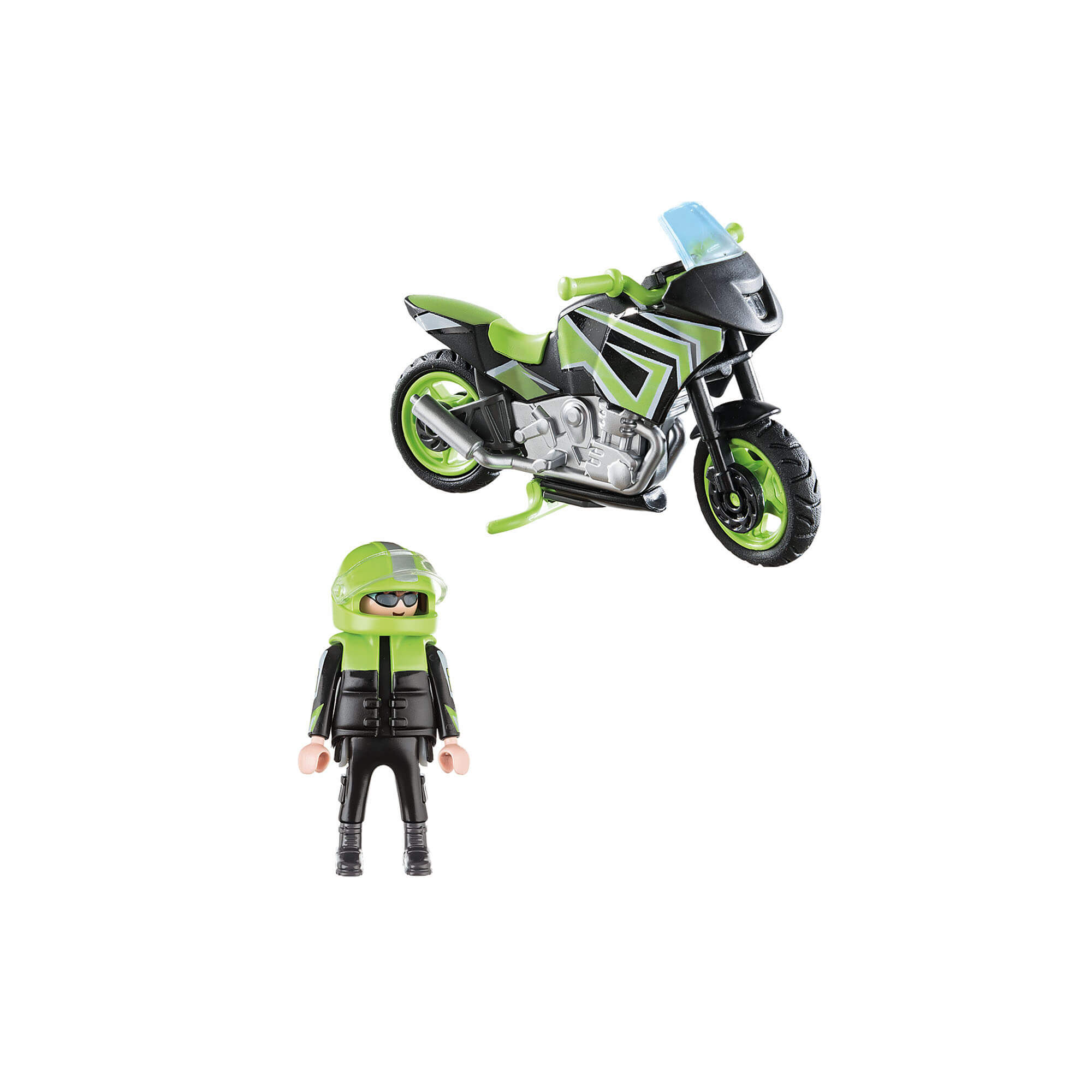 PLAYMOBIL Vehicle World Motorcycle with Rider (70204)