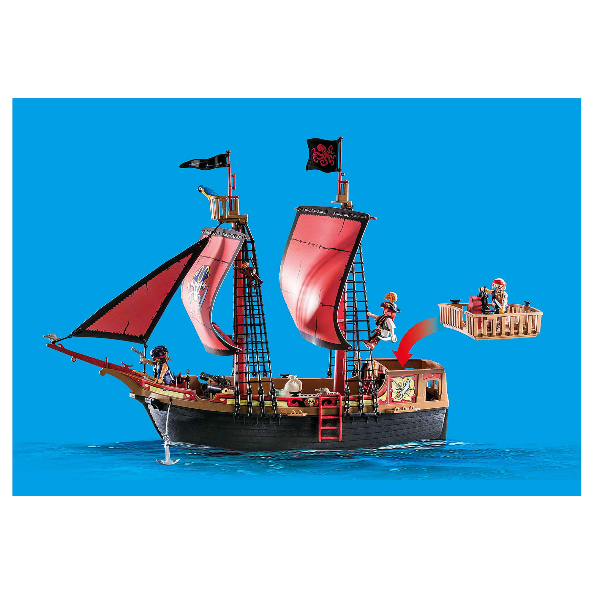PLAYMOBIL Pirates Skull Pirate Ship (70411)