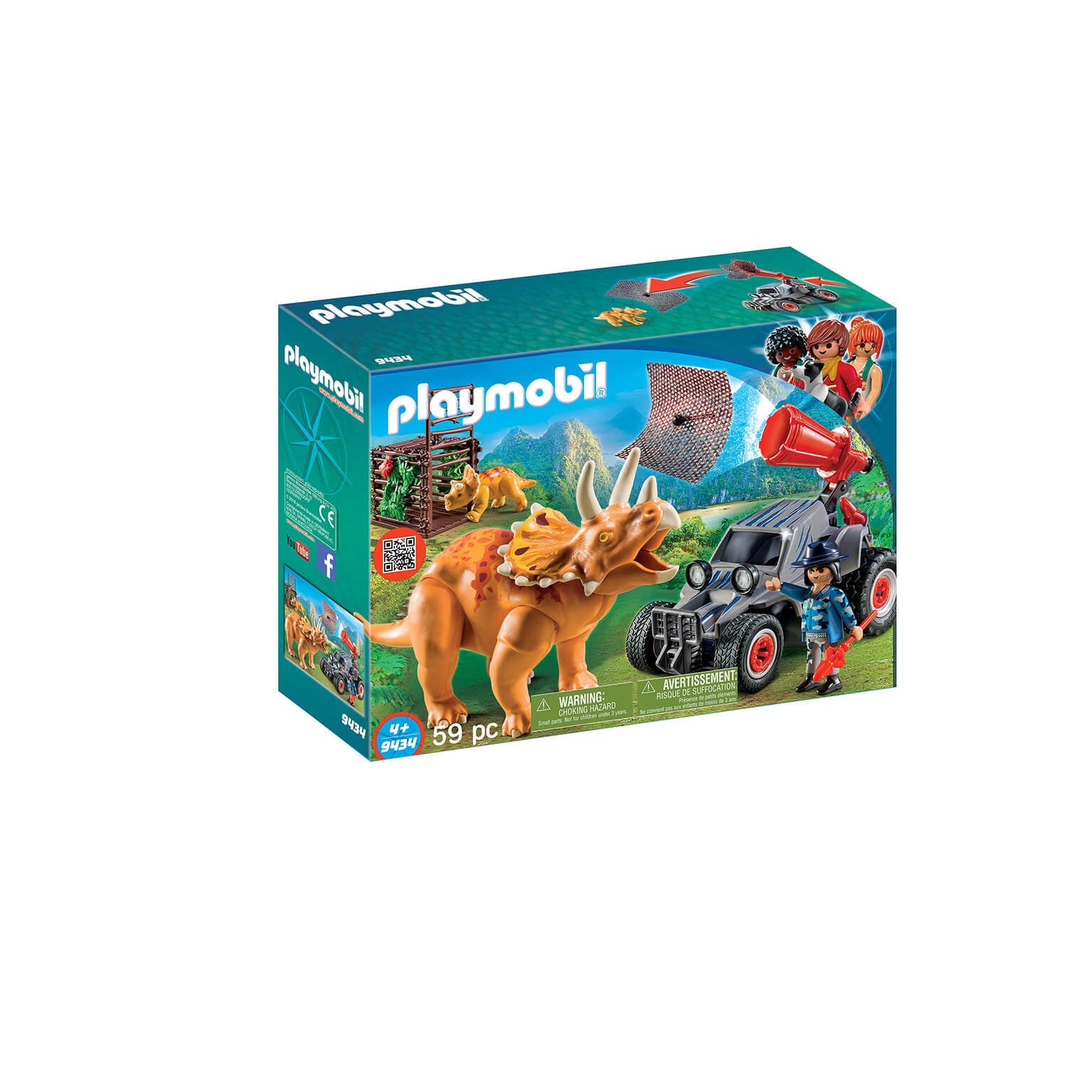 PLAYMOBIL Dinos Enemy Quad with Triceratops (9434)