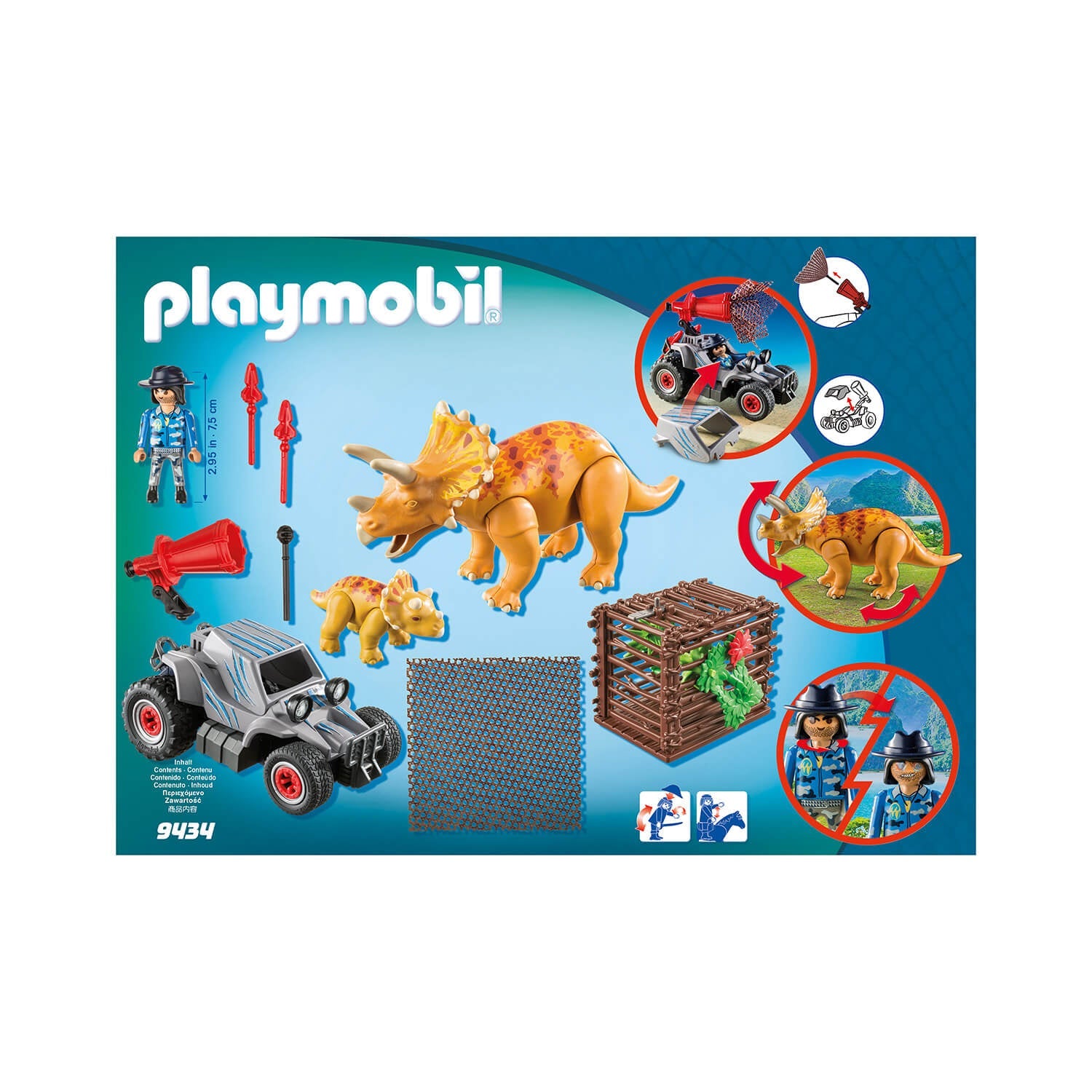 PLAYMOBIL Dinos Enemy Quad with Triceratops (9434)