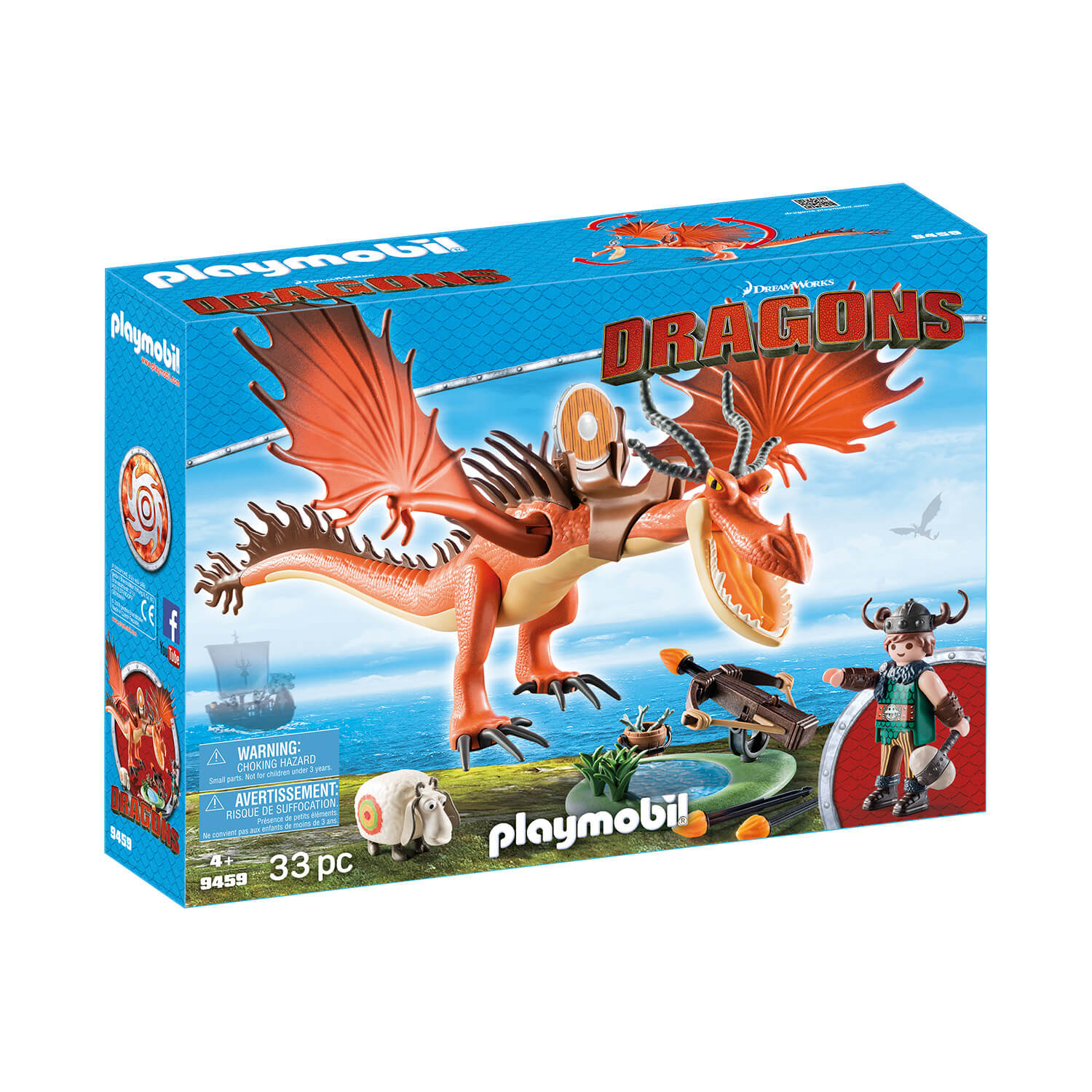 PLAYMOBIL DreamWorks Dragons II Snotlout and Hookfang (9459)