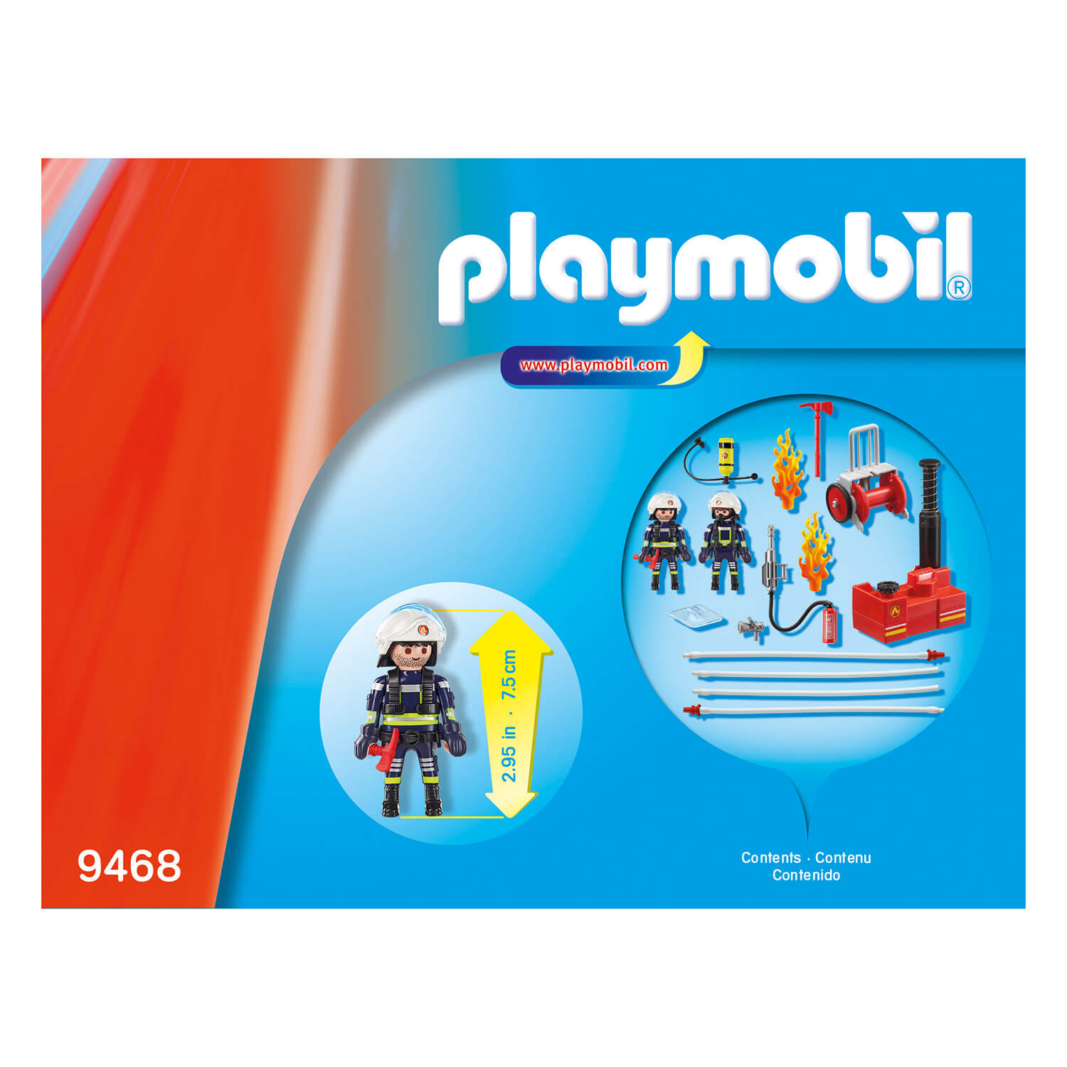 PLAYMOBIL Fire Brigade Firefighters with Water Pump (9468)