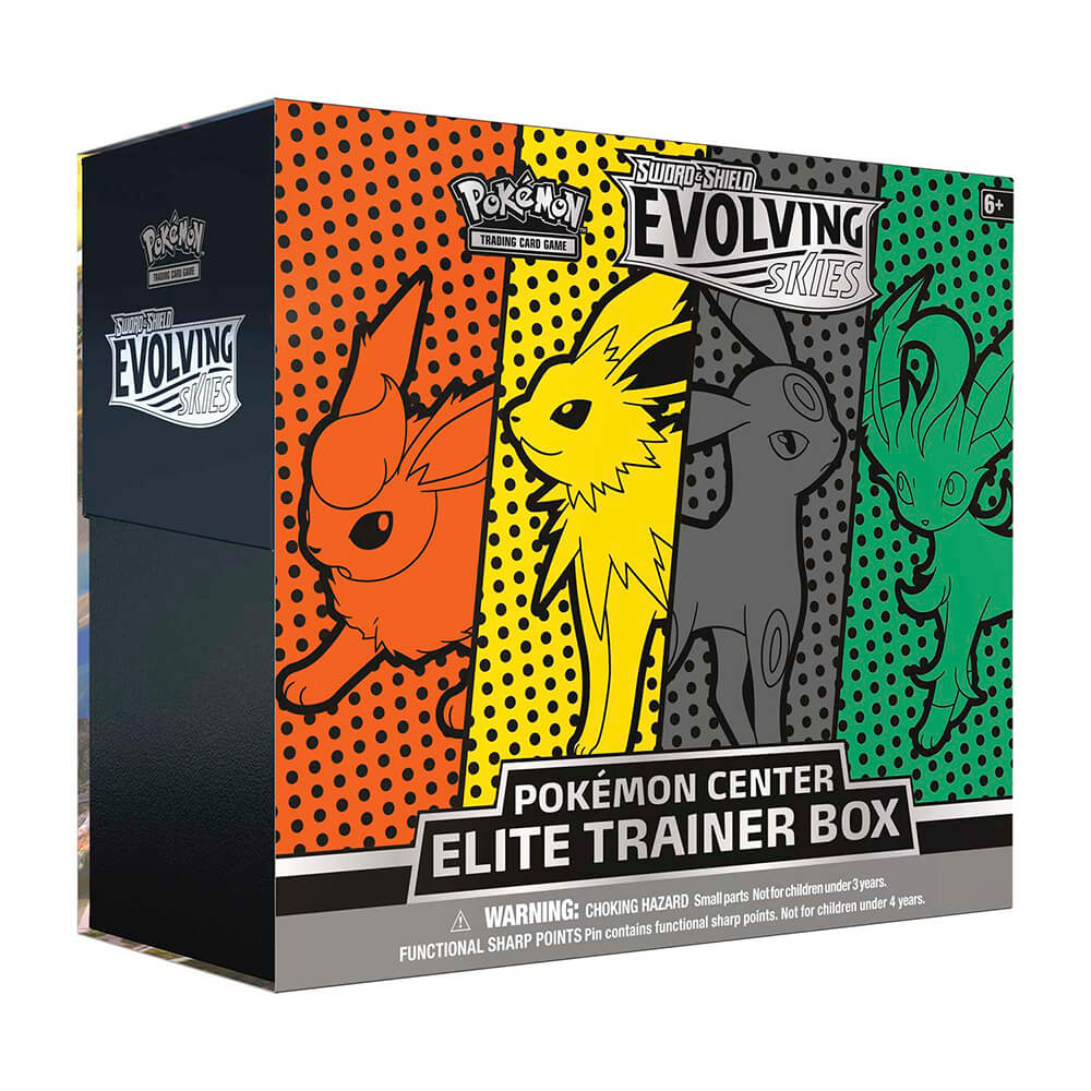 Pokemon Sword and Shield Evolving Skies Elite Trainer Box (Flareon, Jolteon, Umbreon, and Leafeon)