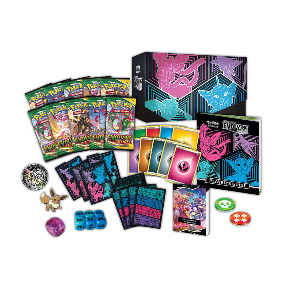 Pokemon Sword and Shield Evolving Skies Elite Trainer Box (Glaceon, Vaporeon, Sylveon, and Espeon)