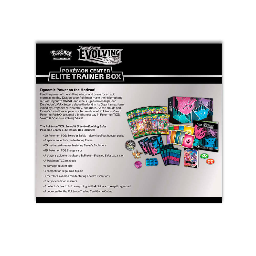 Pokemon Sword and Shield Evolving Skies Elite Trainer Box (Glaceon, Vaporeon, Sylveon, and Espeon)