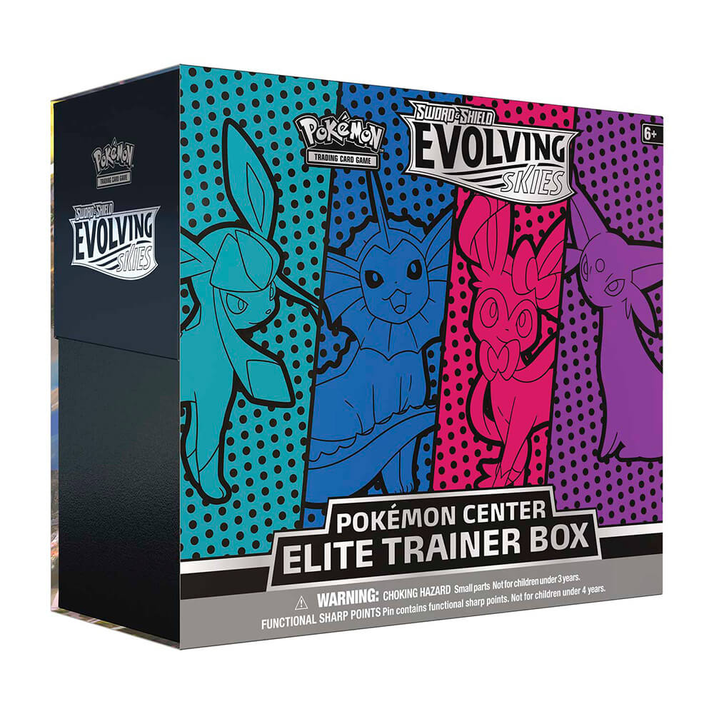 Pokemon Sword and Shield Evolving Skies Elite Trainer Box (Glaceon, Vaporeon, Sylveon, and Espeon)