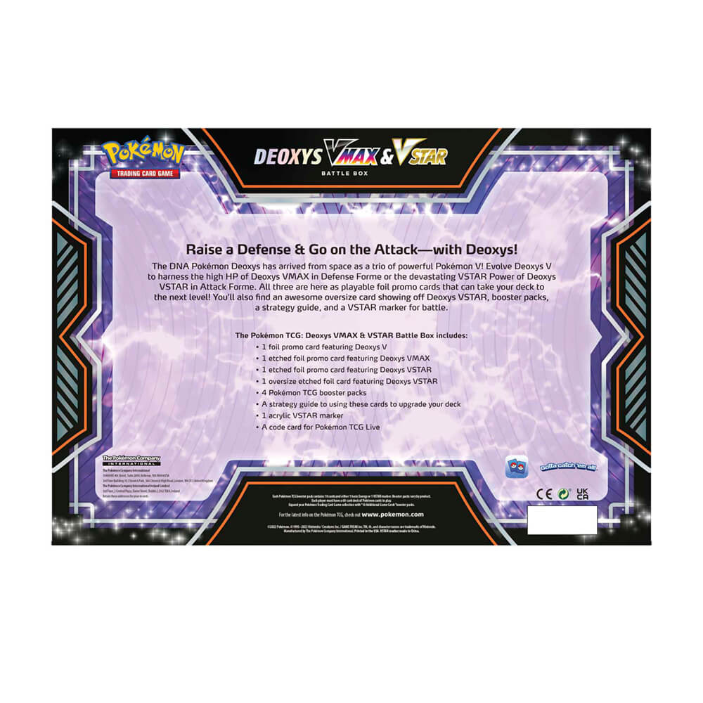 deoxys v pokemon card value Pokemon TCG Deoxys VMAX & VSTAR Battle Box – Maziply Toys