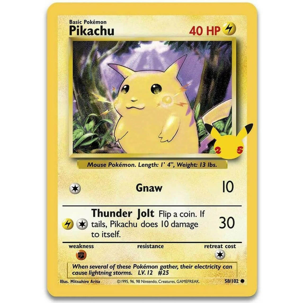 Oversized Pokemon Pikachu Card