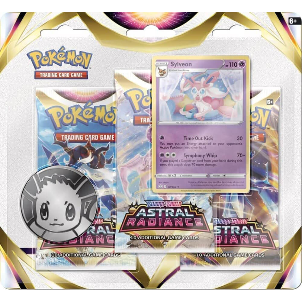 Pokemon TCG: Sword & Shield-Astral Radiance Three-Pack Blister (Sylveon)