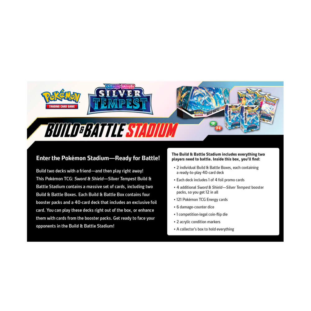 Pokemon TCG Sword & Shield-Silver Tempest Build & Battle Stadium Maziply Toys Pokemon TCG Sword & Shield-Silver Tempest Build & Battle Stadium Maziply Toys