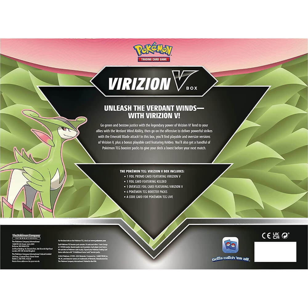 Pokemon TCG Virizion V Box Maziply Toys Pokemon TCG Virizion V Box Maziply Toys