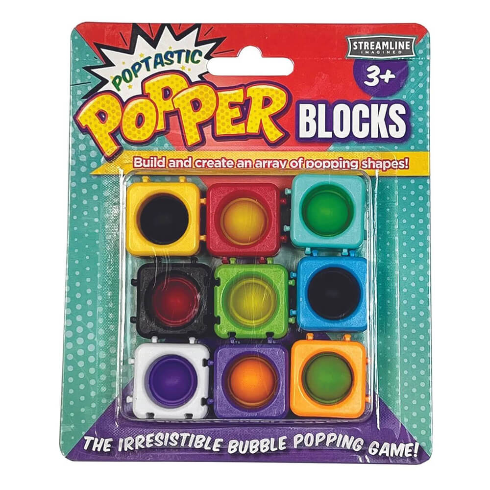 Poptastic Popper Blocks 9-Piece Fidget Set