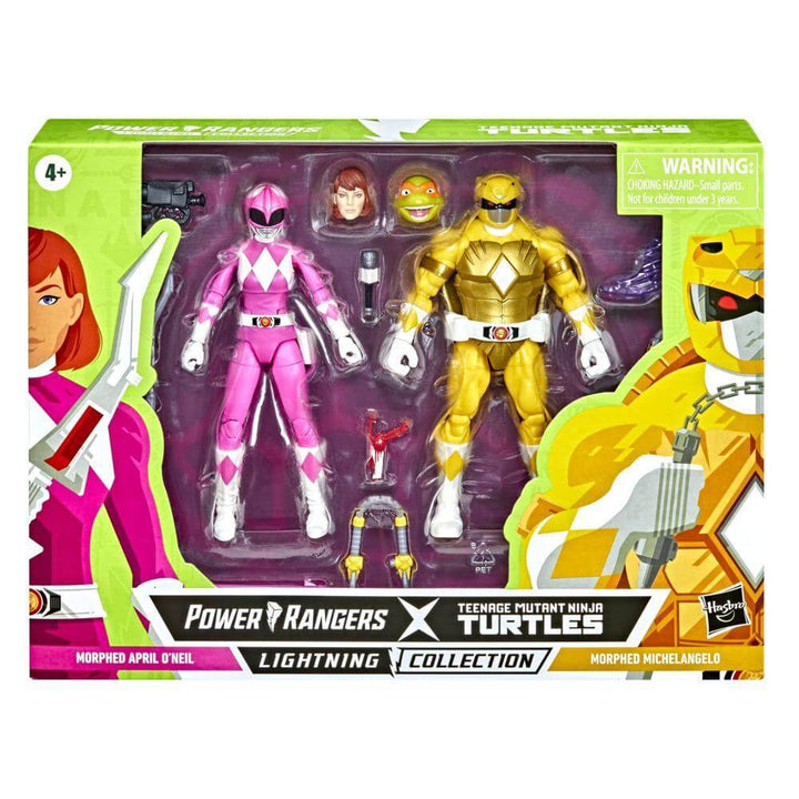 Power Rangers X TMNT Morphed Michelangelo & April O’Neil 2-Pack ...