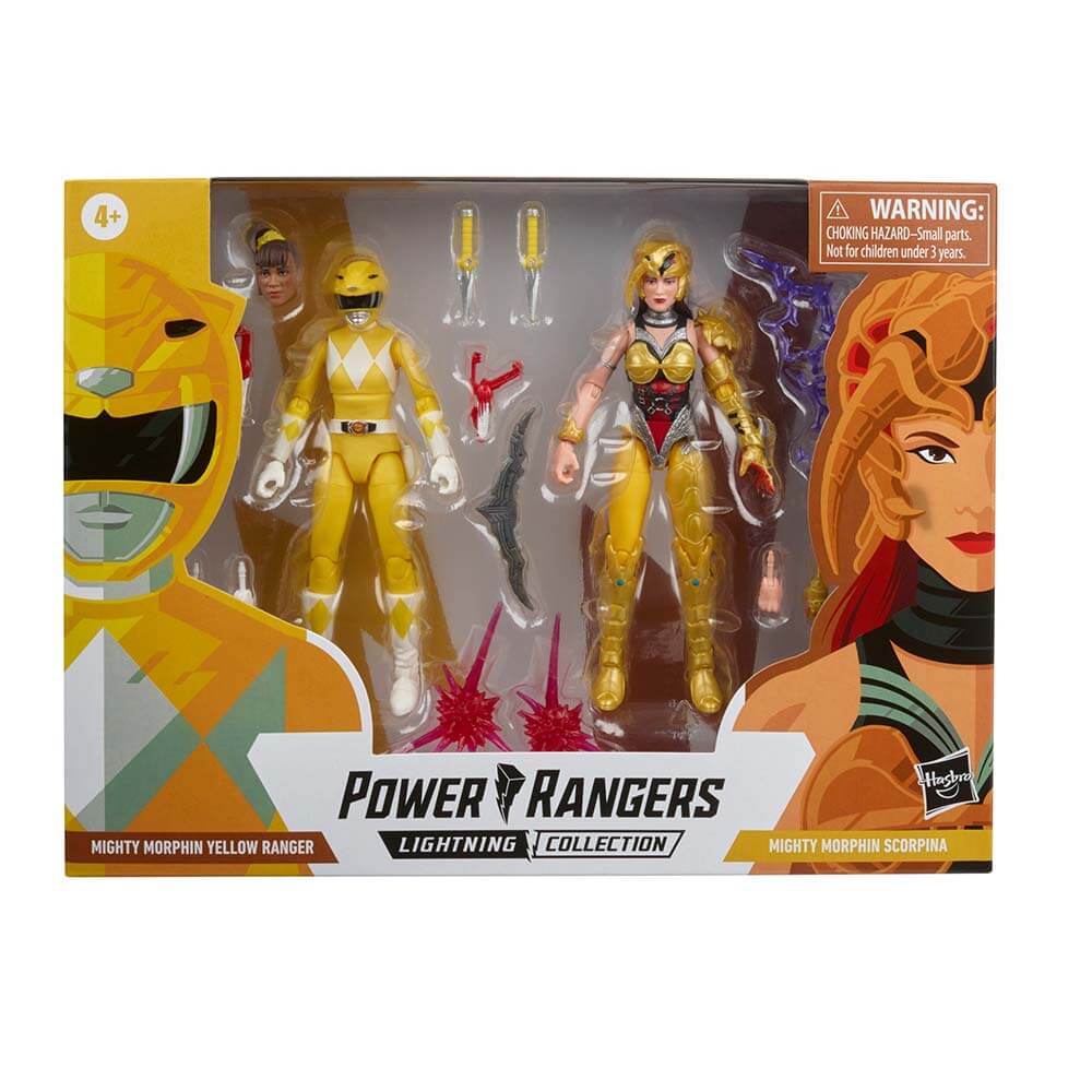 Power Rangers Mighty Morphin Yellow Ranger Vs. Scorpina 2-Pack