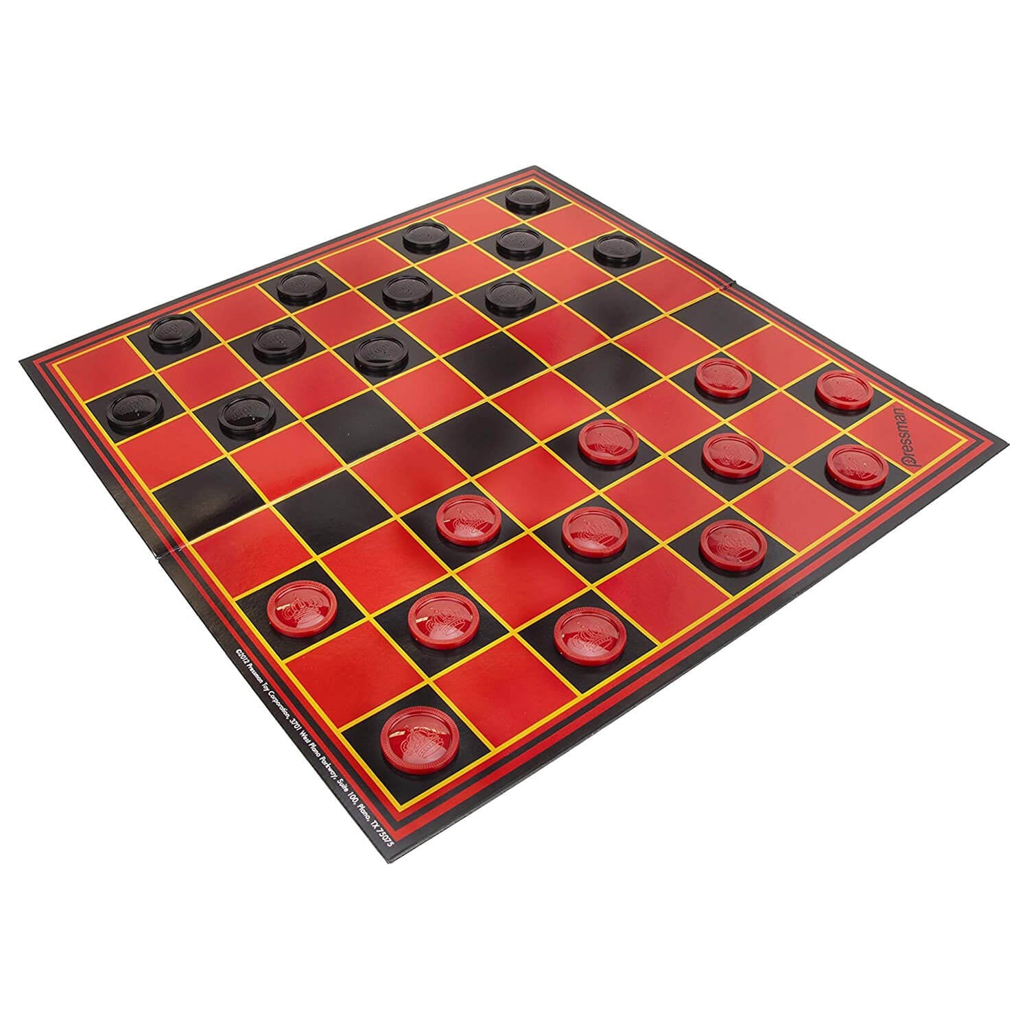 Pressman Checkers Chess Backgammon Combo Folding Board