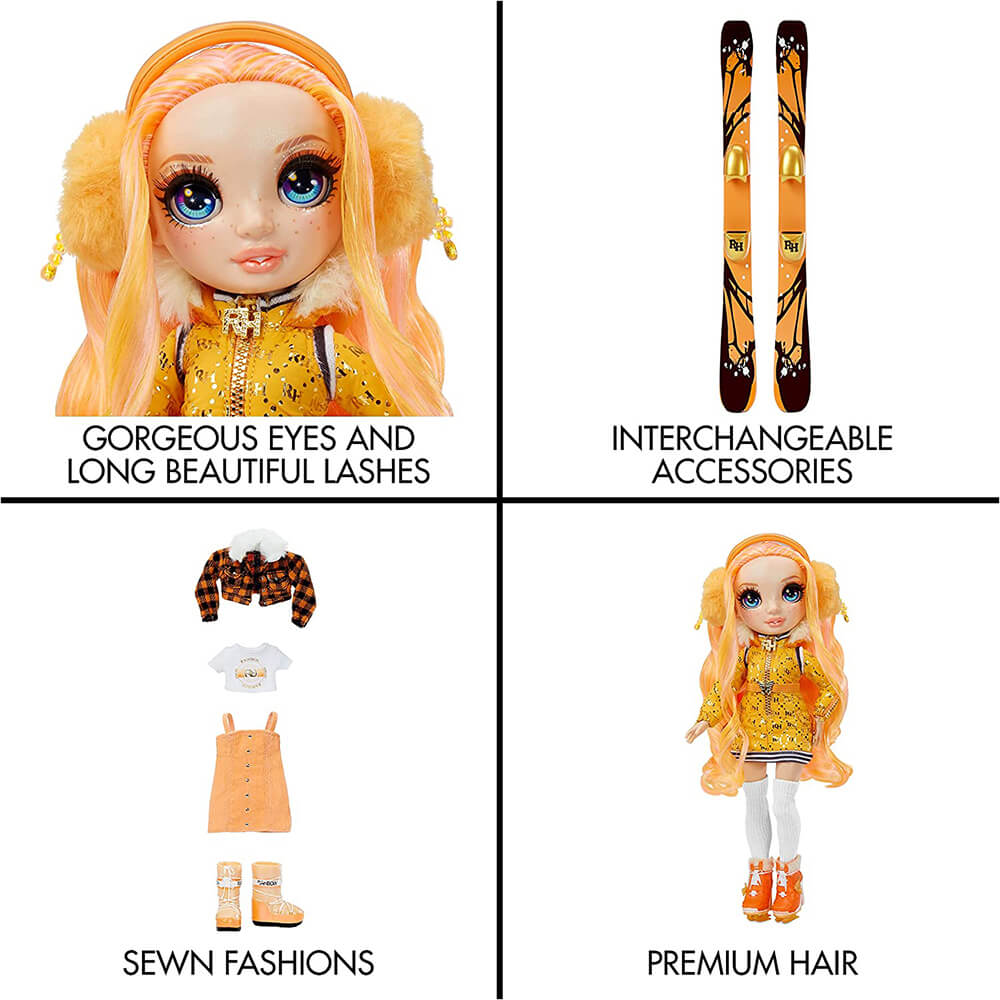 Rainbow High Fantastic Fashion Poppy Rowan - Orange 11” Fashion Doll Playset