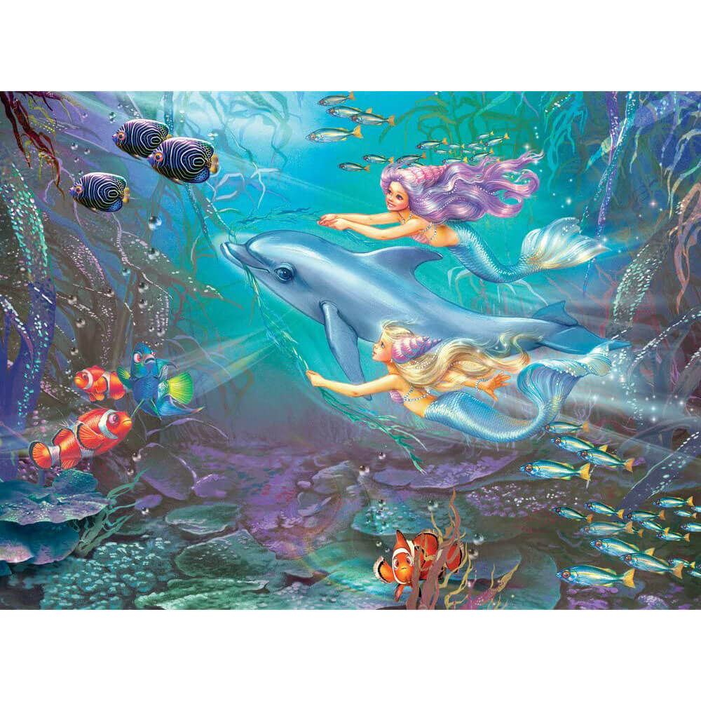 Ravensburger 100 pc Glitter Puzzles - Little Mermaids