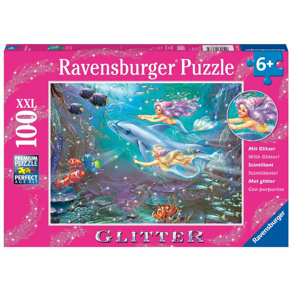 Ravensburger 100 pc Glitter Puzzles - Little Mermaids