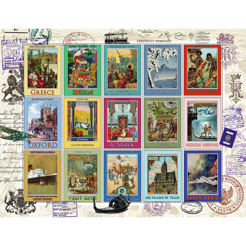 Ravensburger 2000 pc Puzzles - Vacation Stamps